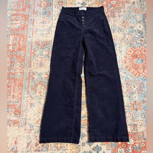 Gap navy blue corduroy high stride pants